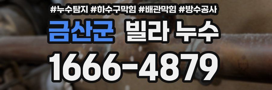 금산군 빌라 누수