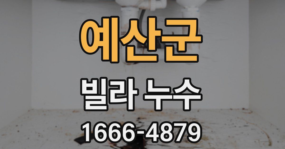 예산군 빌라 누수