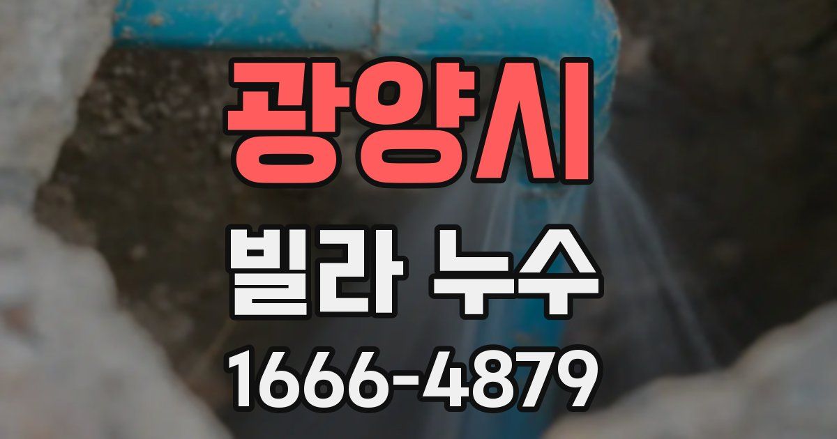 광양시 빌라 누수