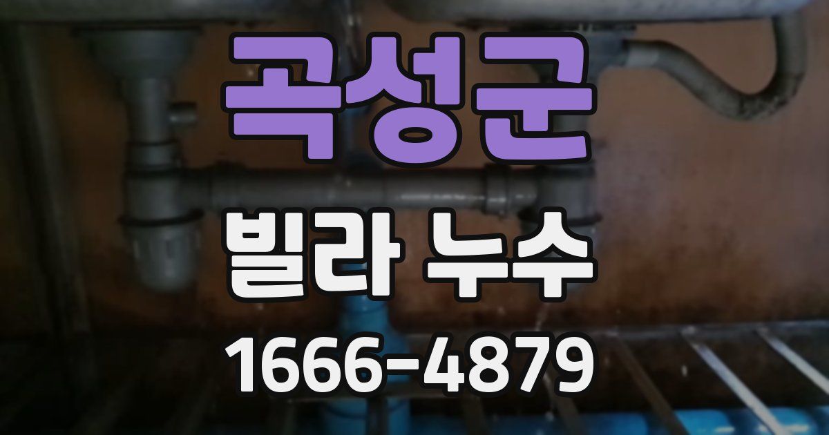 곡성군 빌라 누수