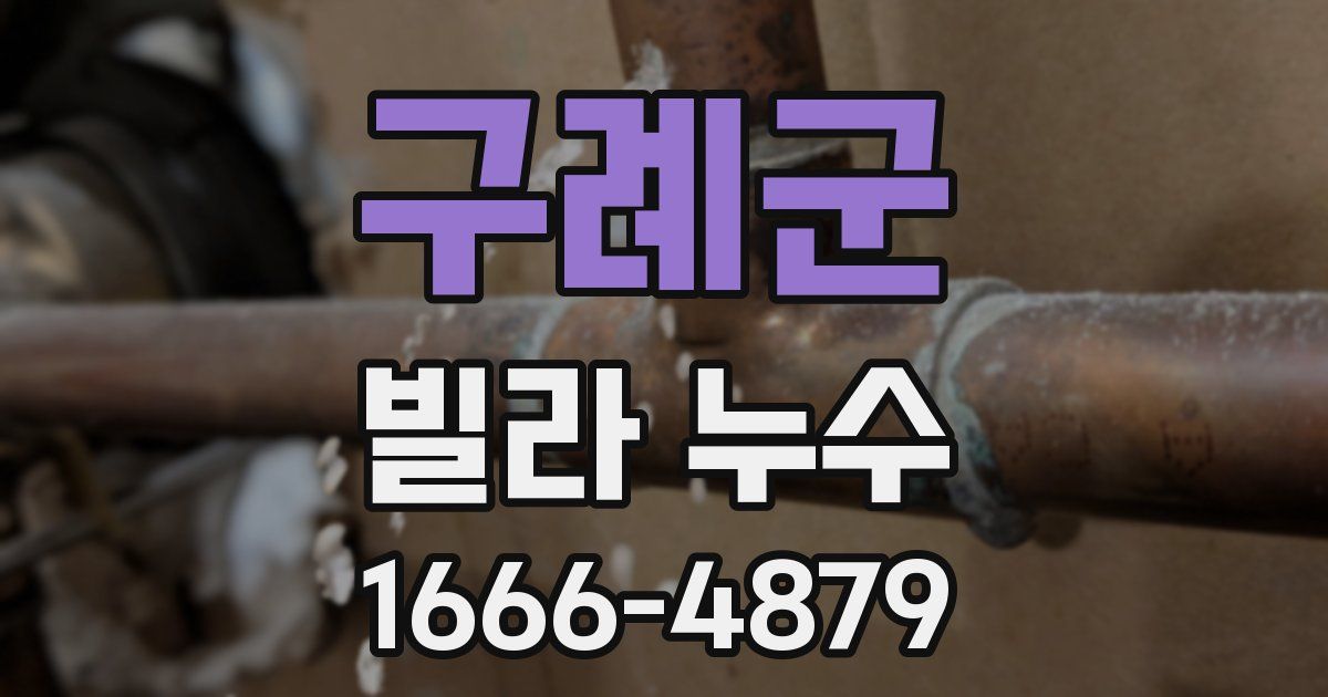 구례군 빌라 누수
