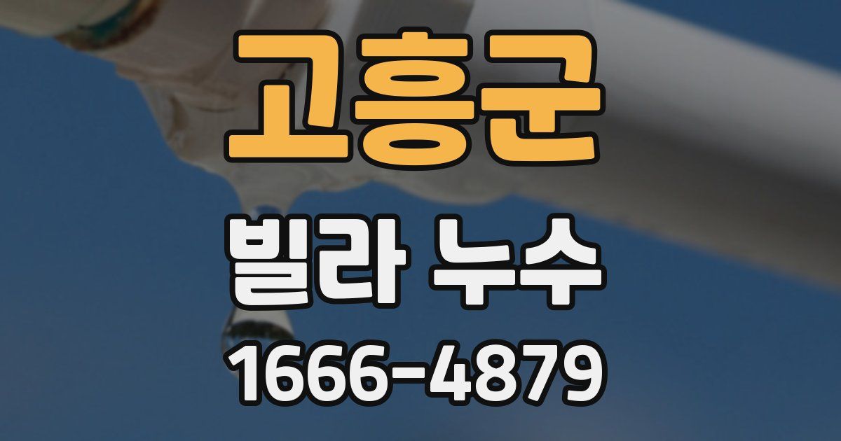 고흥군 빌라 누수