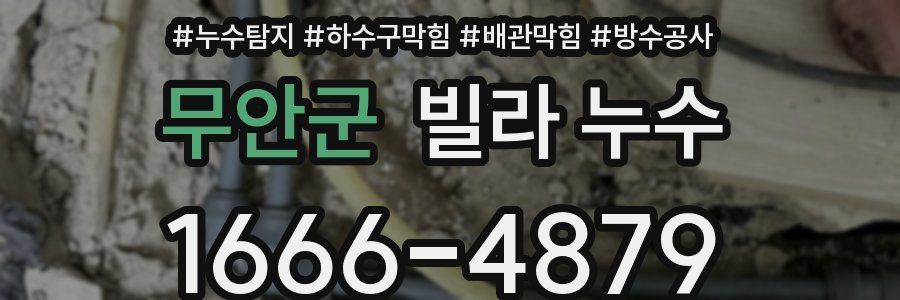 무안군 빌라 누수