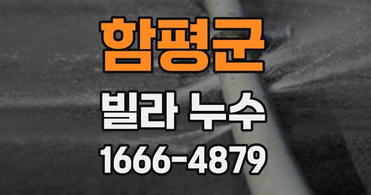 함평군 빌라 누수