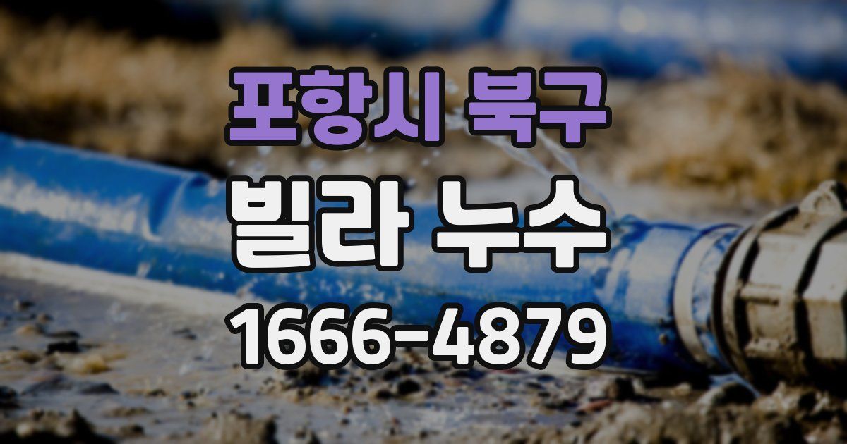 포항시 북구 빌라 누수