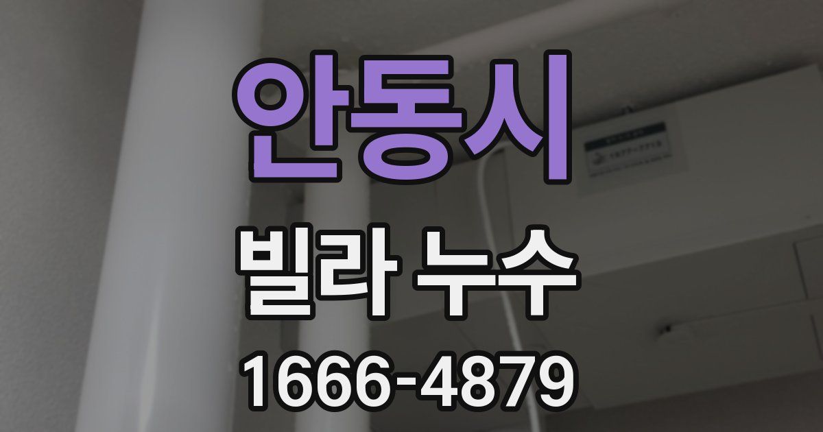 안동시 빌라 누수