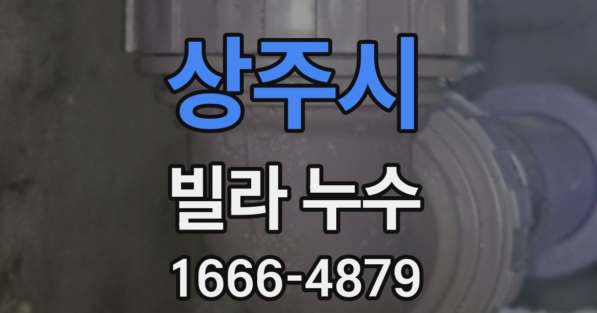 상주시 빌라 누수