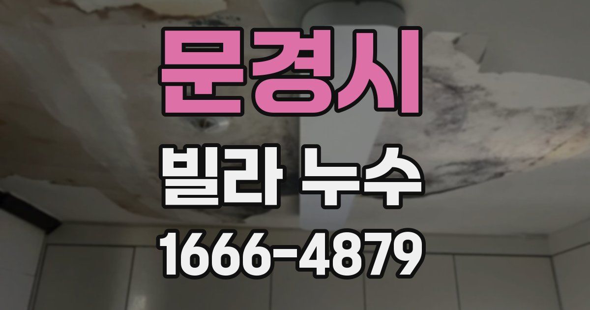 문경시 빌라 누수