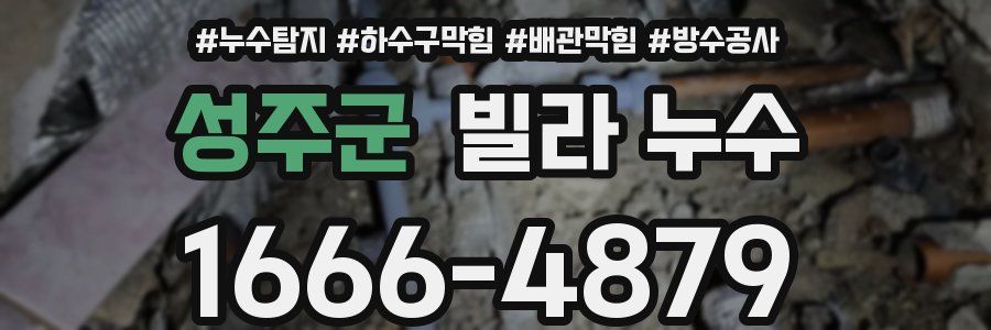 성주군 빌라 누수