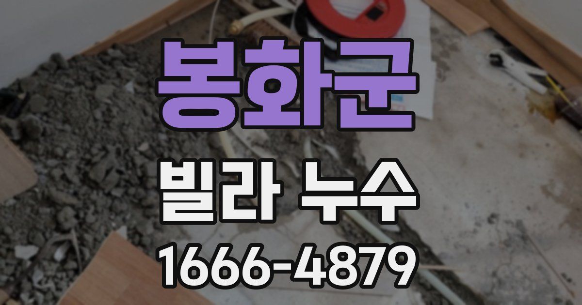 봉화군 빌라 누수