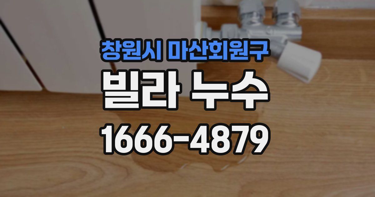 창원시 마산회원구 빌라 누수
