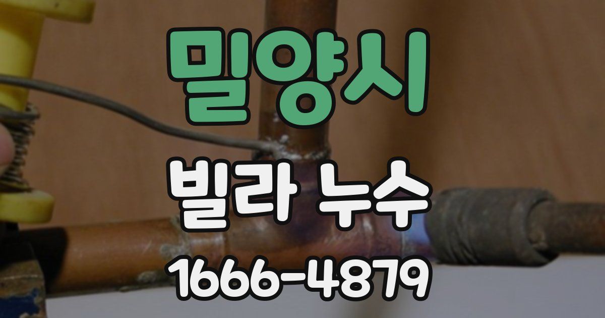 밀양시 빌라 누수