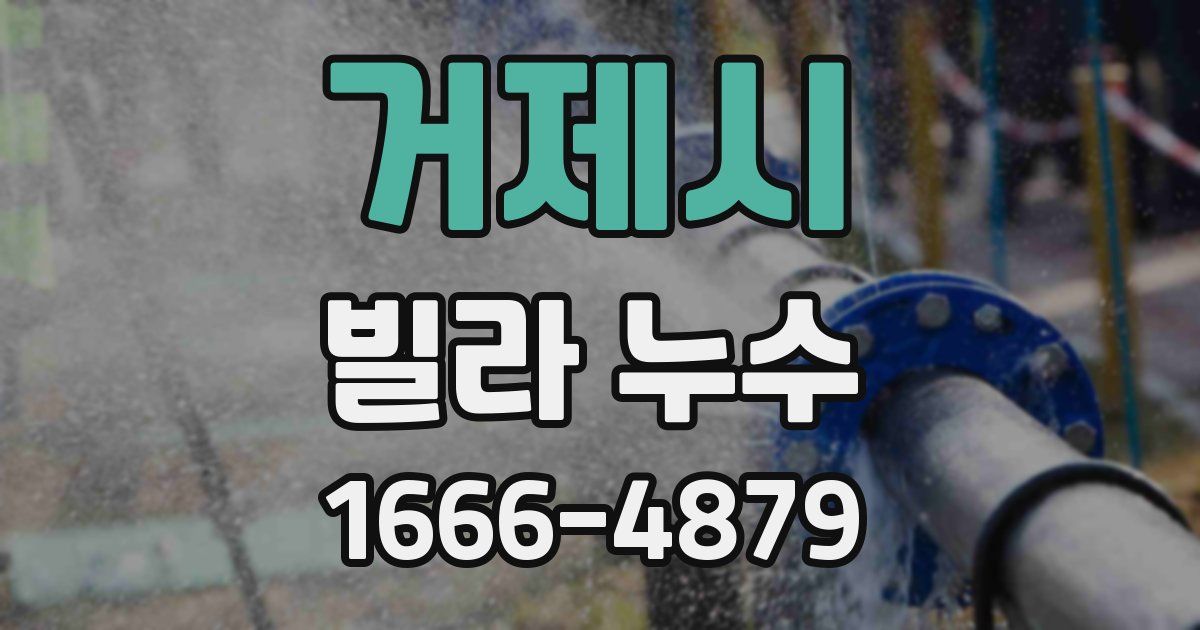 거제시 빌라 누수