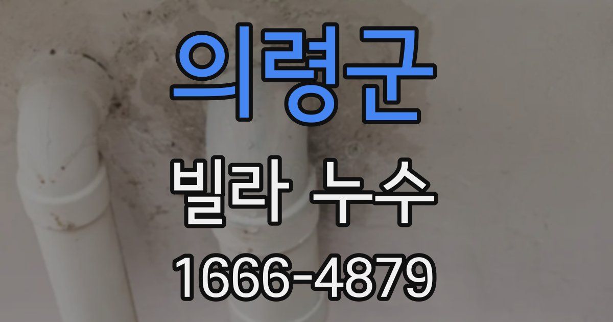 의령군 빌라 누수