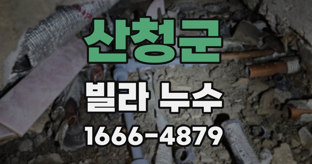 산청군 빌라 누수
