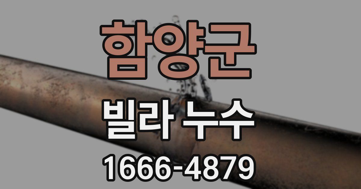 함양군 빌라 누수
