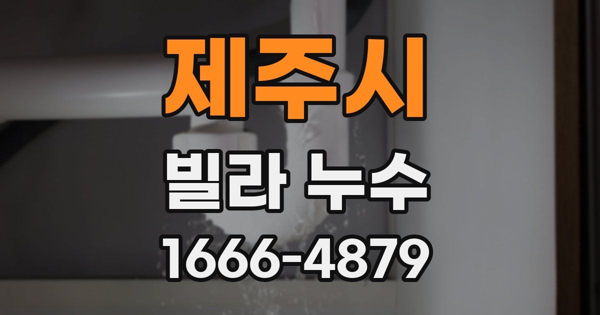 제주시 빌라 누수