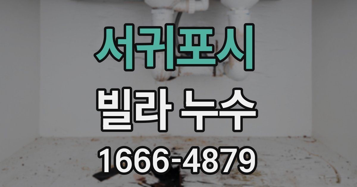 서귀포시 빌라 누수