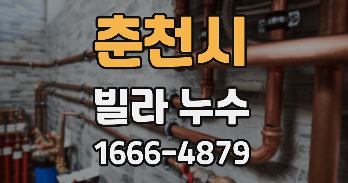 춘천시 빌라 누수