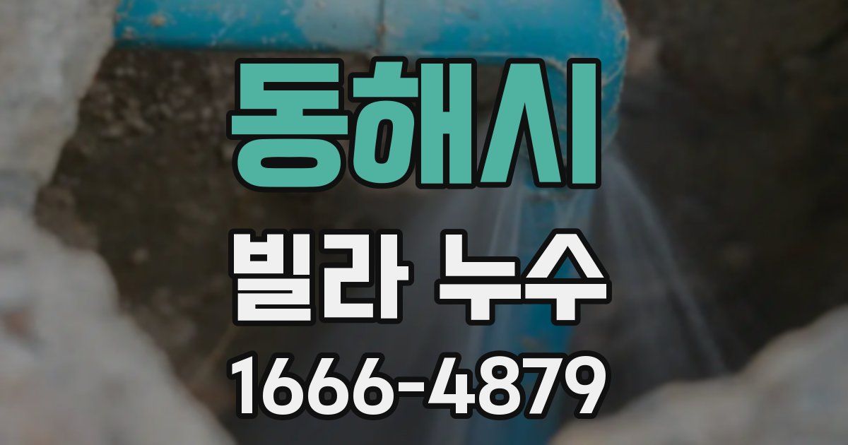 동해시 빌라 누수