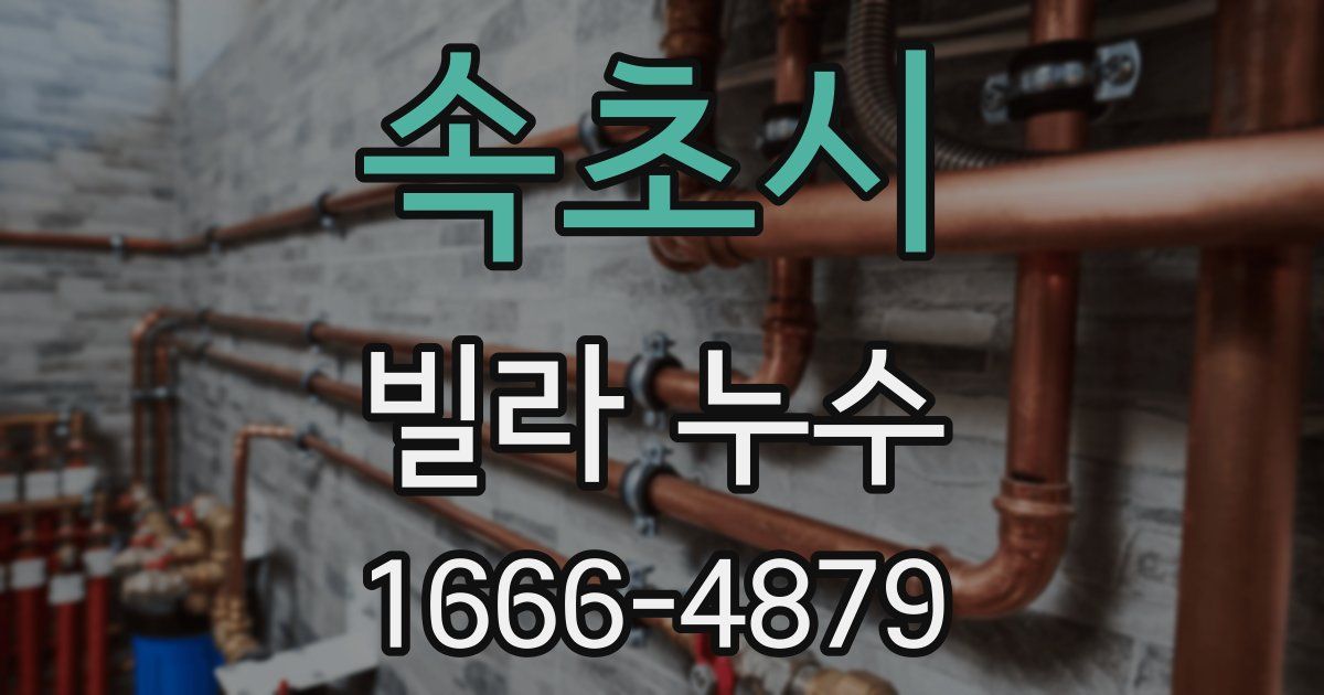 속초시 빌라 누수