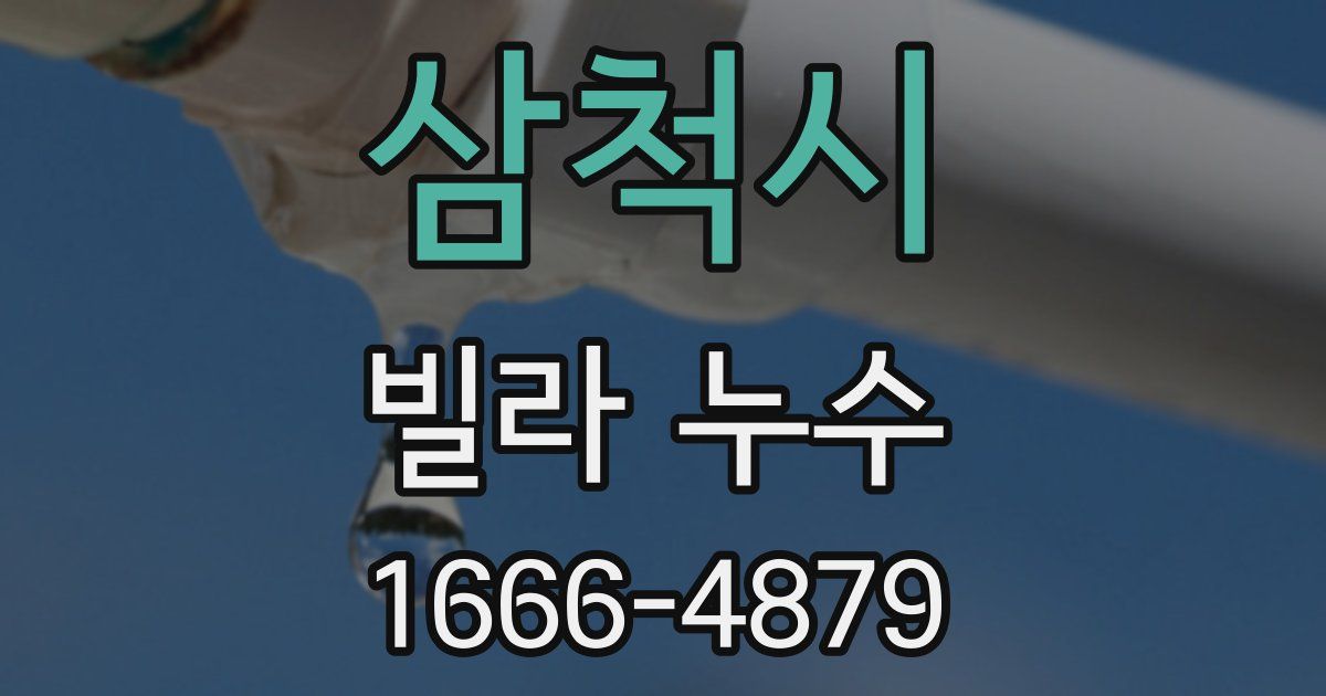 삼척시 빌라 누수