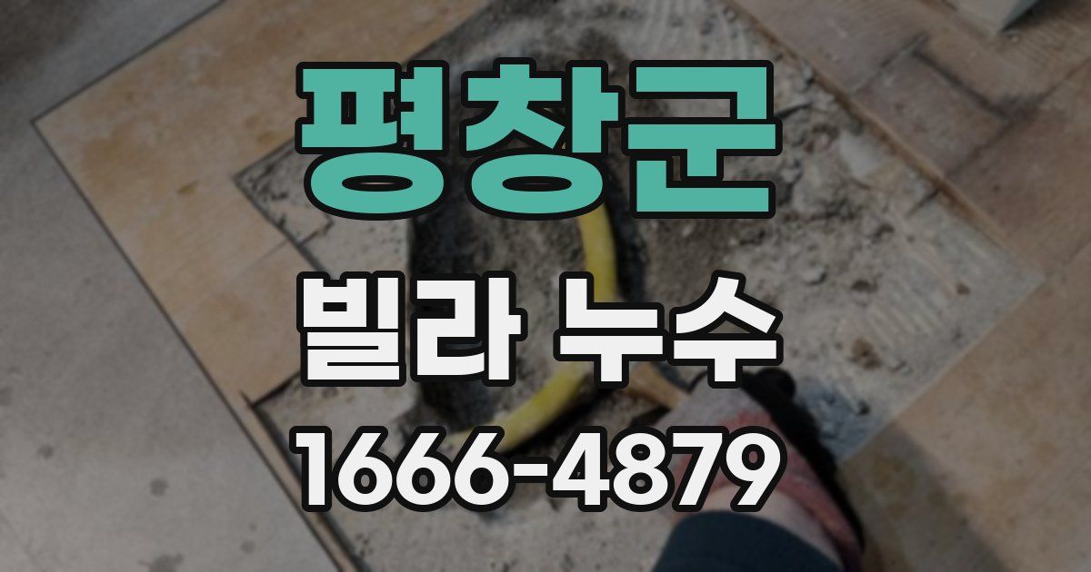 평창군 빌라 누수