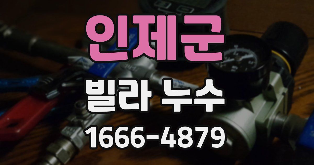 인제군 빌라 누수