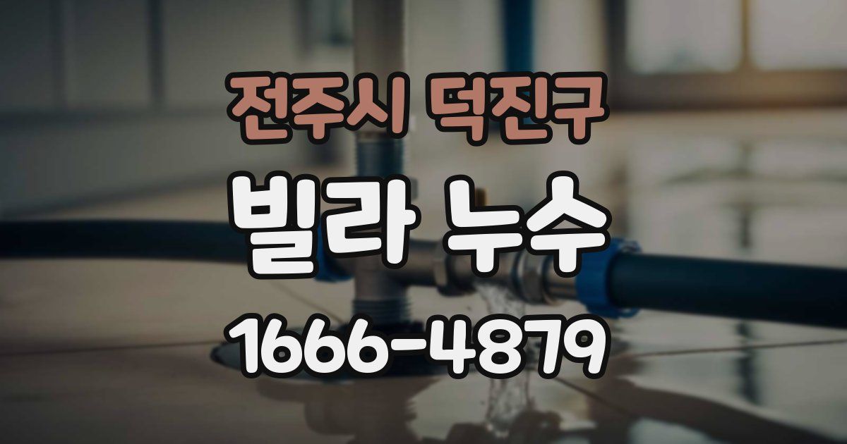 전주시 덕진구 빌라 누수