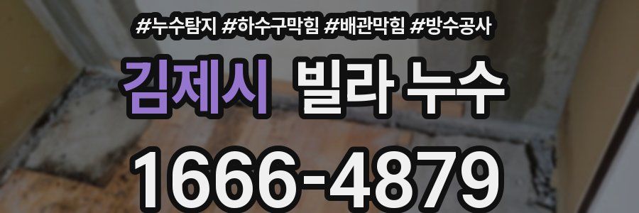 김제시 빌라 누수
