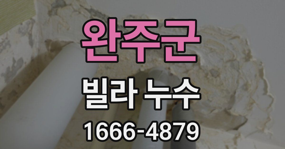 완주군 빌라 누수
