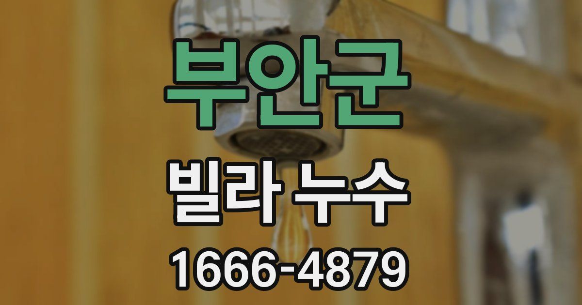 부안군 빌라 누수