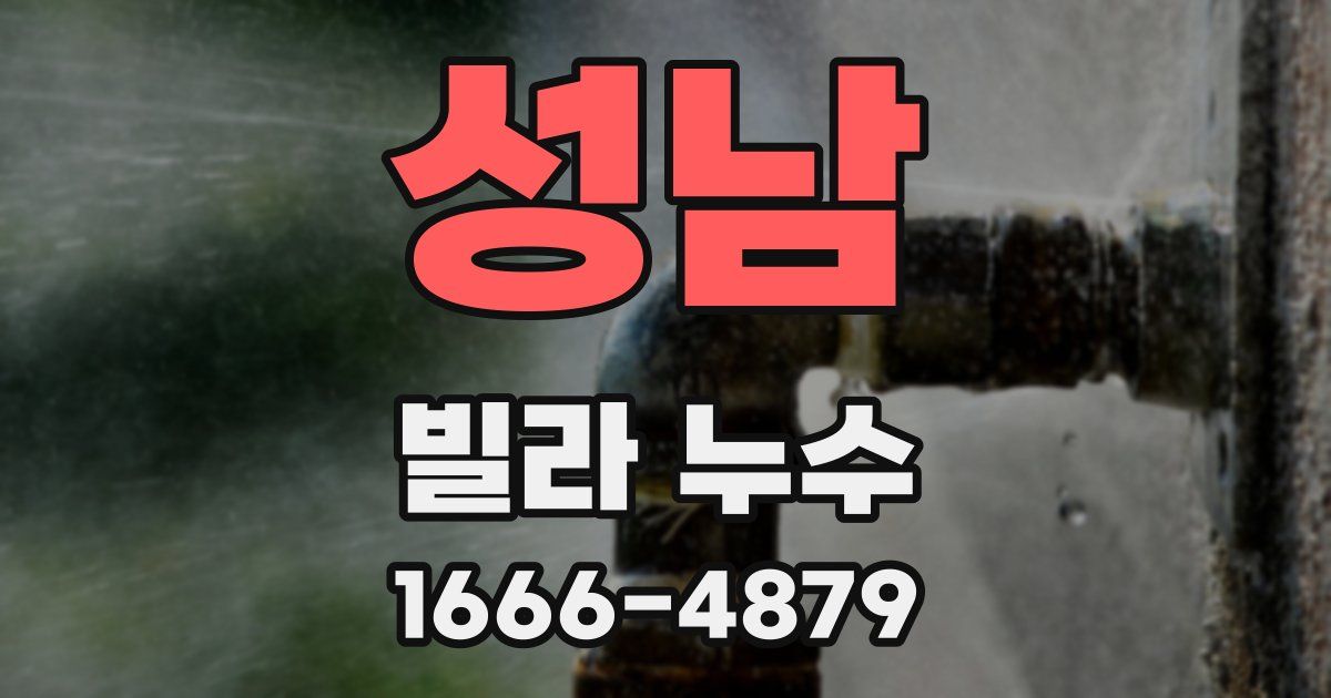 성남 빌라 누수