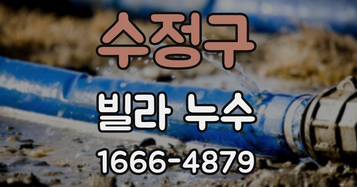 수정구 빌라 누수