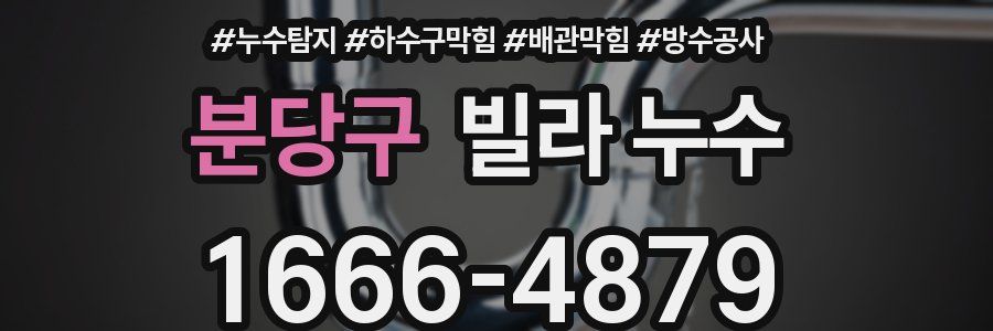 분당구 빌라 누수