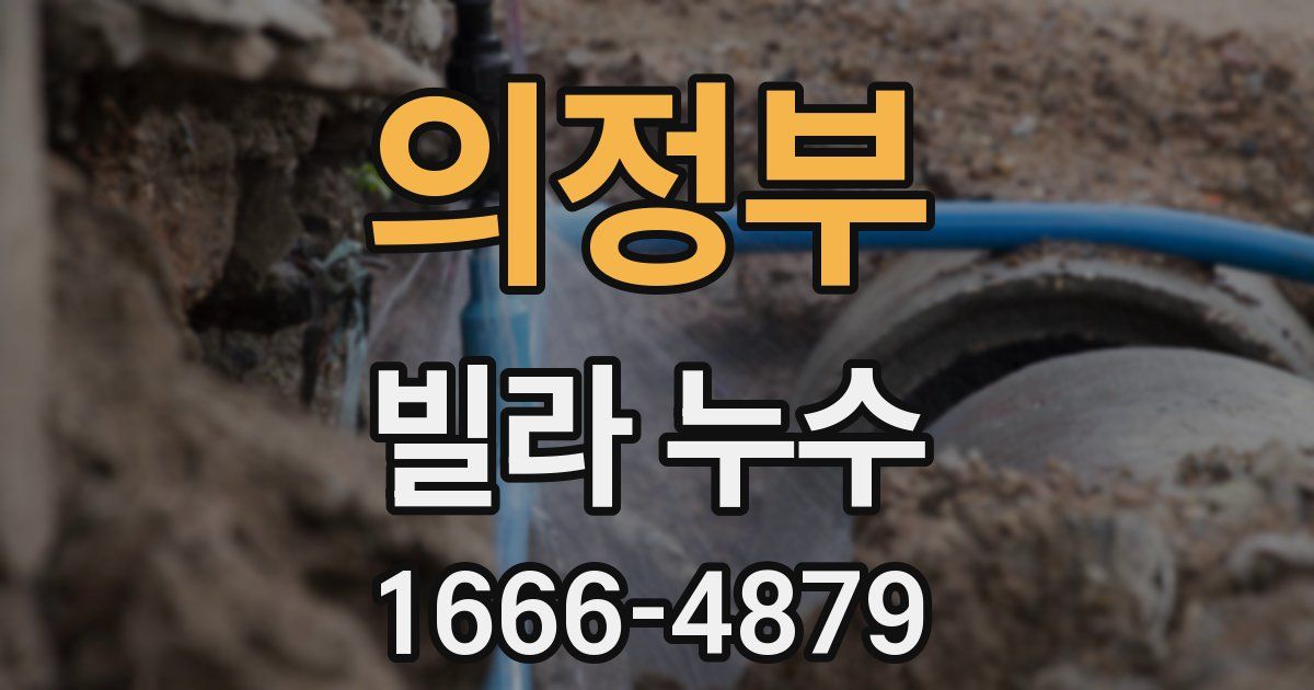 의정부 빌라 누수