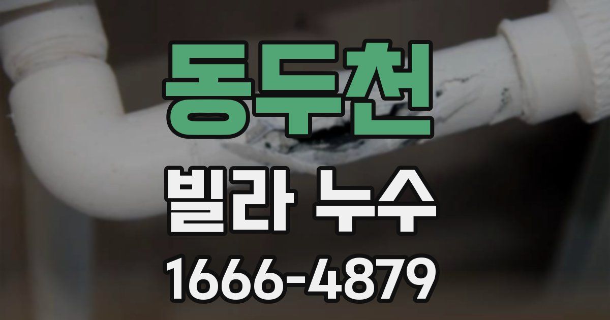 동두천 빌라 누수