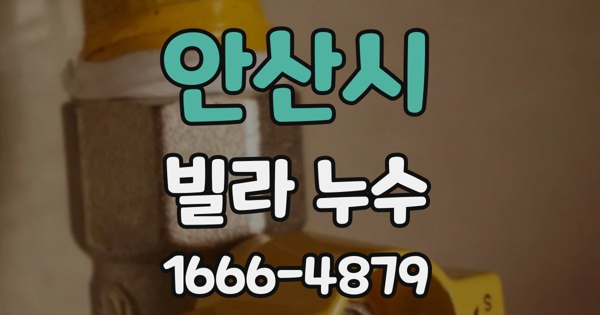 안산시 빌라 누수