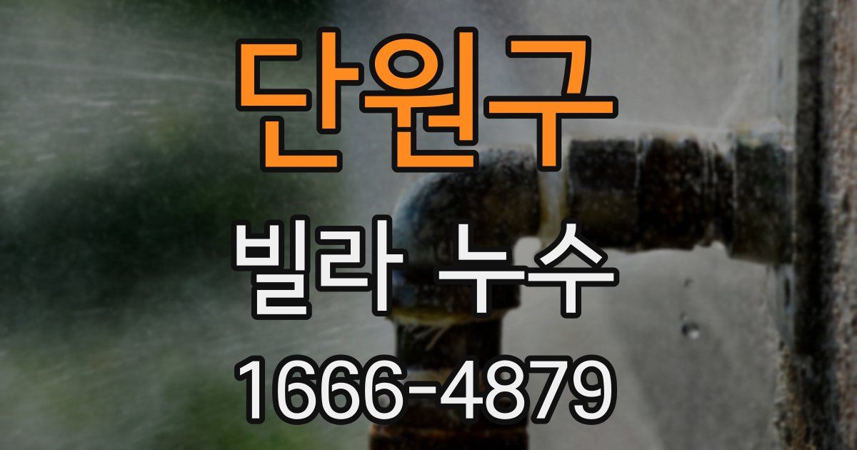 단원구 빌라 누수