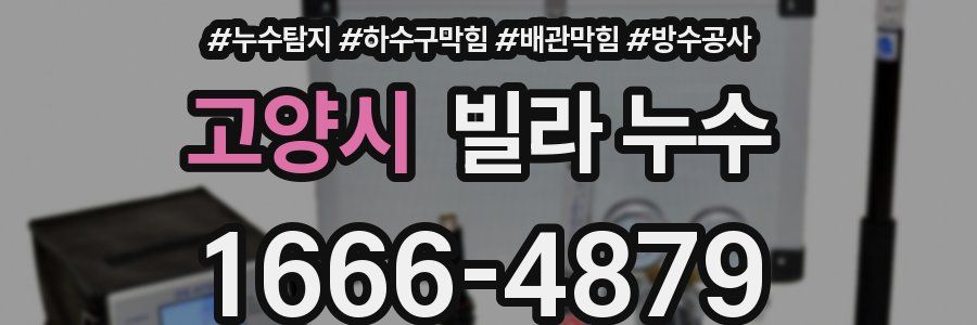 고양시 빌라 누수
