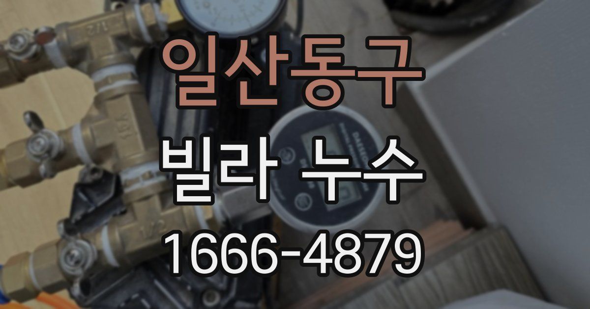 일산동구 빌라 누수
