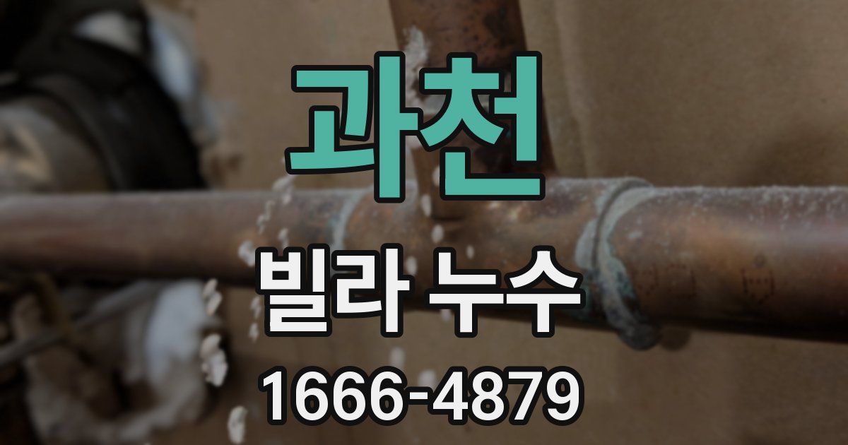 과천 빌라 누수