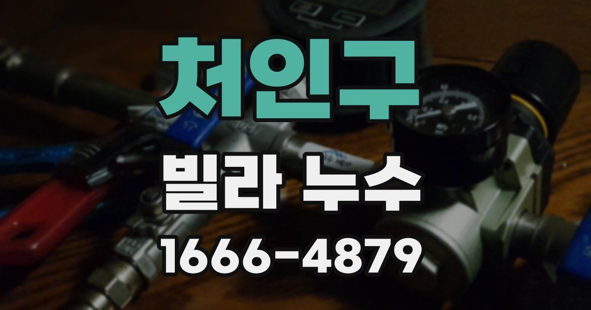 처인구 빌라 누수
