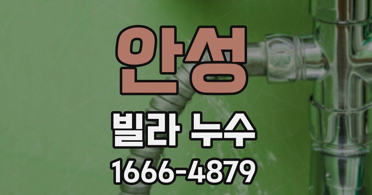 안성 빌라 누수
