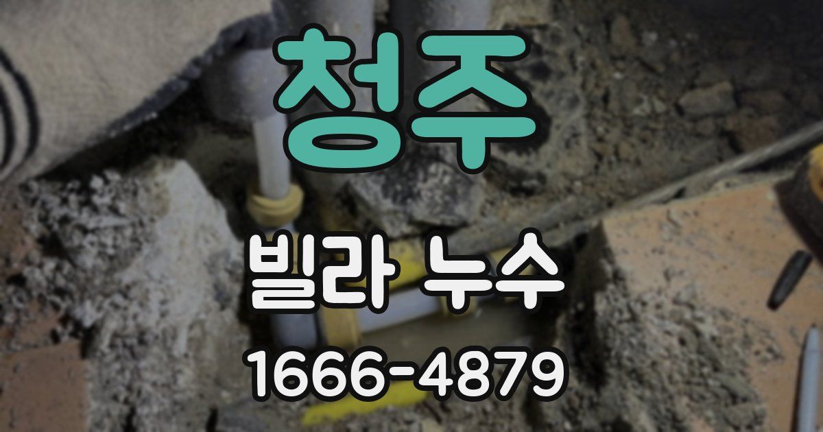 청주 빌라 누수