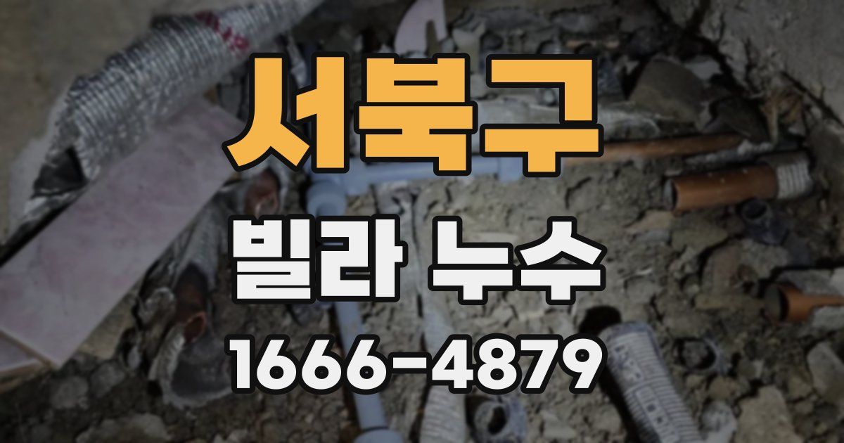 서북구 빌라 누수