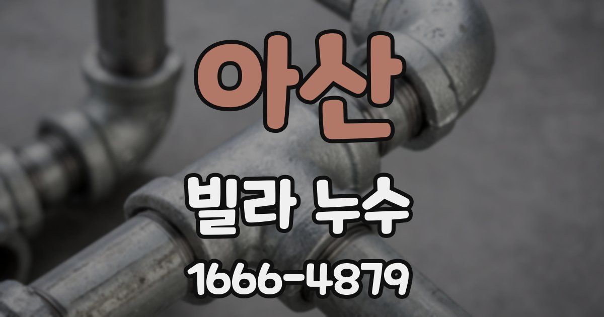 아산 빌라 누수
