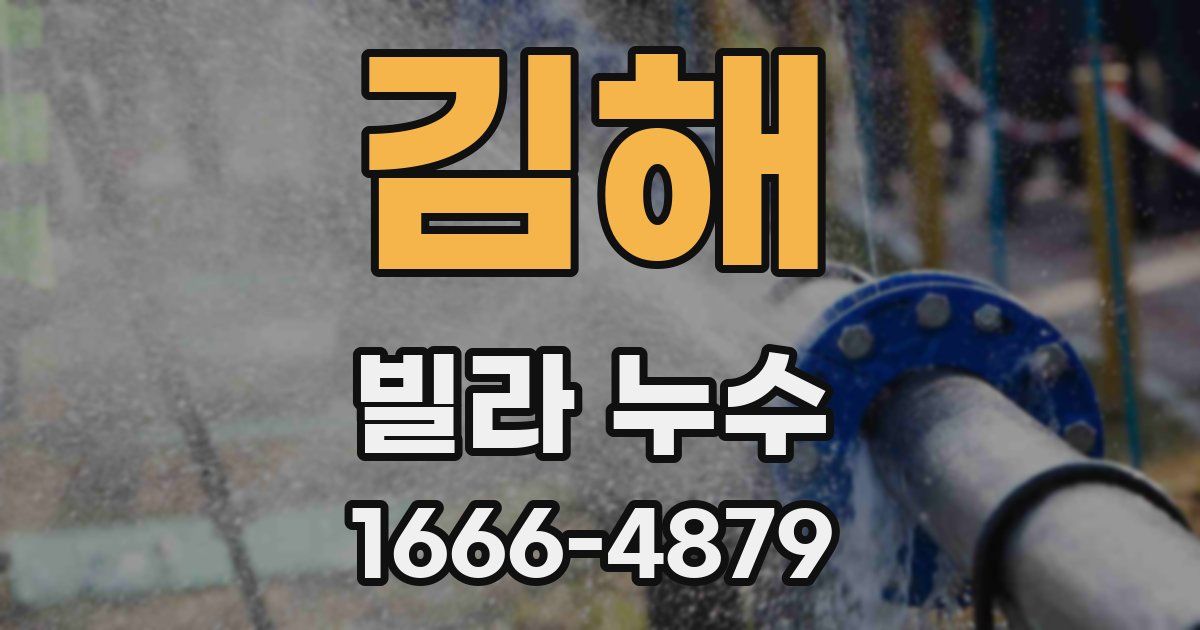 김해 빌라 누수