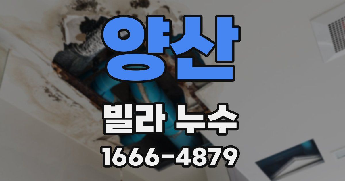 양산 빌라 누수