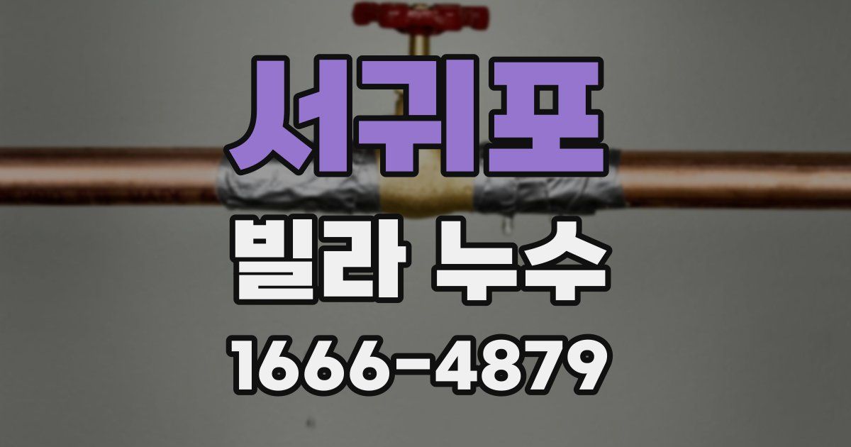 서귀포 빌라 누수